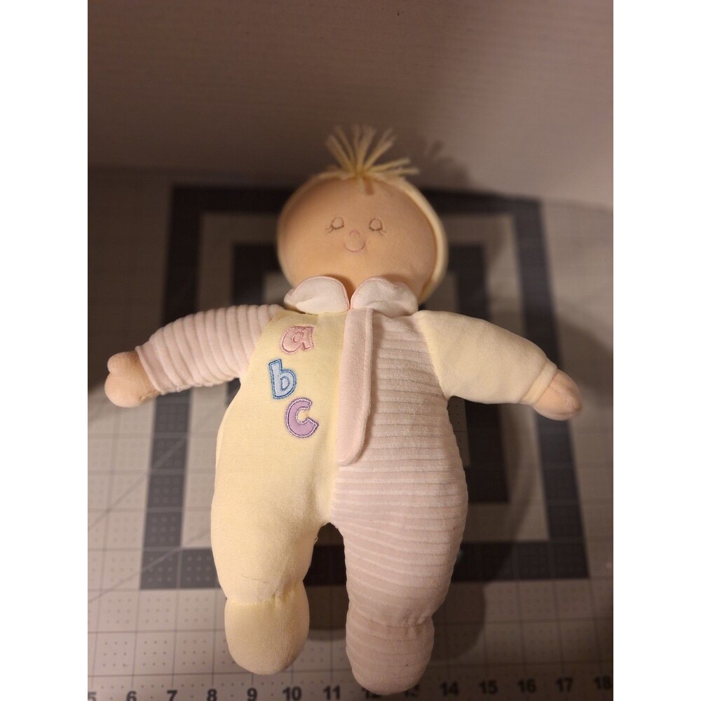 ABC Bridget Yellow Soft Plush Doll Rattle Russ Berrie Vintage